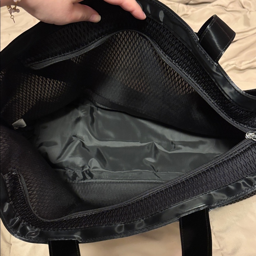 nwt victoria’s secret black tote shoulder bag - Picture 5 of 6